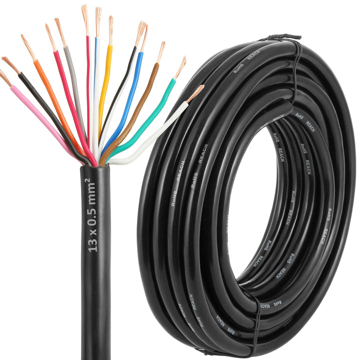 20AWG 13×0.5mm² Elektrischer Draht Kabel 13 adrig 10M Kupferkabel Fahrzeugkabel 13 polig Verlängerun
