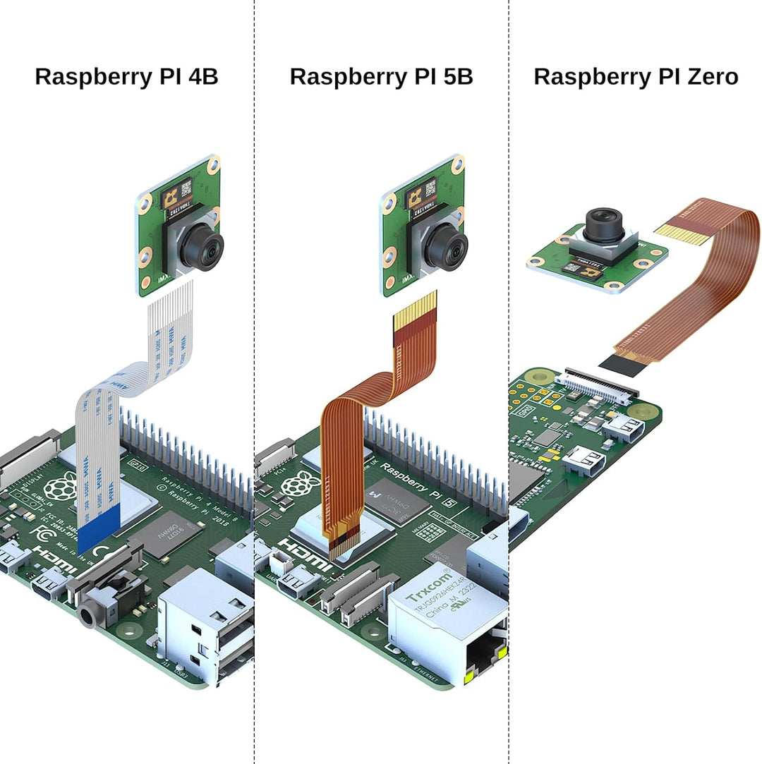 sainsmart for Raspberry Pi Camera Module 3, 12MP IMX708, 120° (D) Wide FOV, PD Autofocus, HDR, RAW10