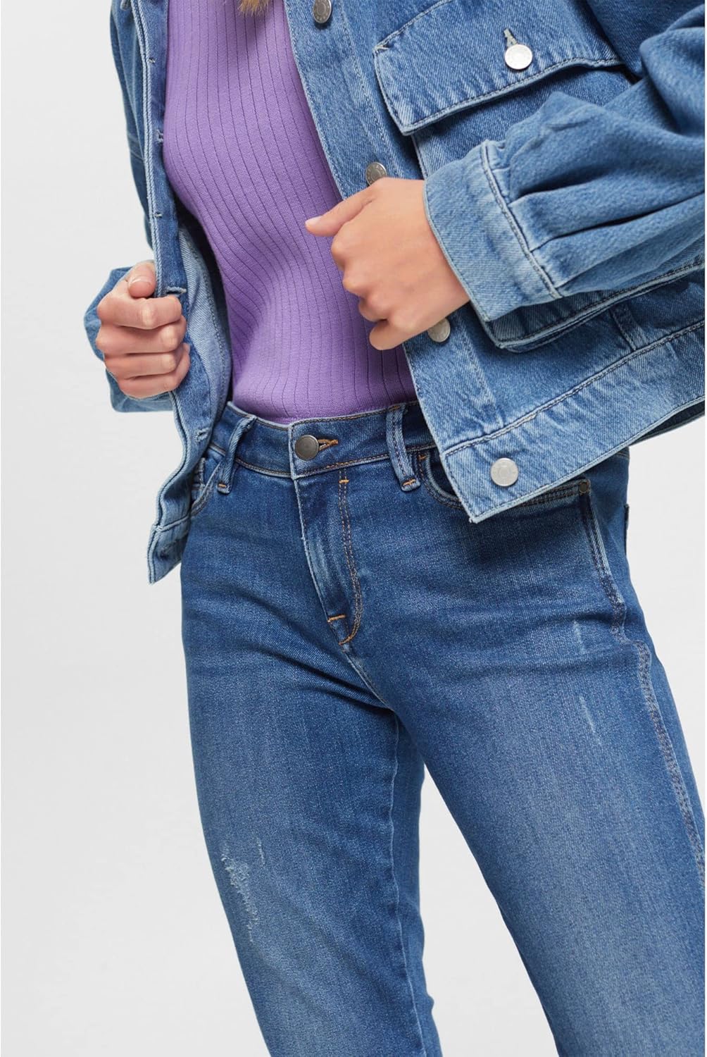 ESPRIT Damen Jeans 25W / 32L 901/Blue Dark Wash, 25W / 32L 901/Blue Dark Wash