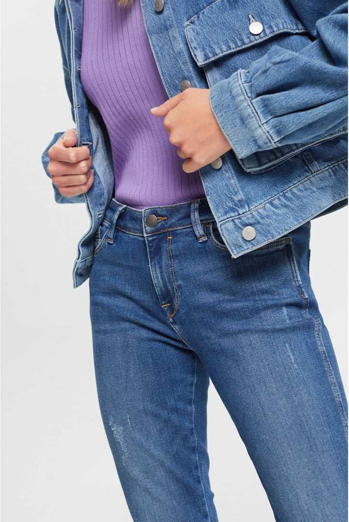 ESPRIT Damen Jeans 25W / 32L 901/Blue Dark Wash, 25W / 32L 901/Blue Dark Wash