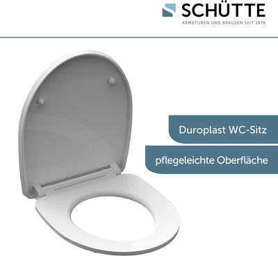 SCHÜTTE WC-Sitz Duroplast HG CRAZY SKULL, Hochglänzender Toilettensitz mit Absenkautomatik, Schnellv