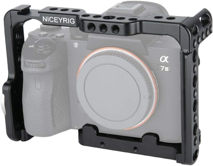 A7iii Cage,NICEYRIG A7R IV / A9/ A7III/ A7MIII/ A7RIII/ A7RII/ A7SII/ A7II/ A7S/ A7R/ A7 Camera Cage
