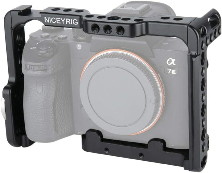 A7iii Cage,NICEYRIG A7R IV / A9/ A7III/ A7MIII/ A7RIII/ A7RII/ A7SII/ A7II/ A7S/ A7R/ A7 Camera Cage