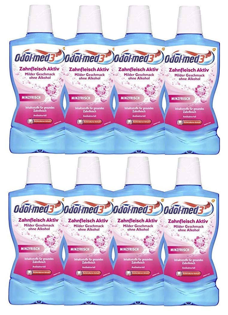 Odol-med3 Mundspülung Zahnfleisch Aktiv 500 ml, 8er Pack (8 x 500 ml) 500 ml (8er Pack), 500 ml (8er