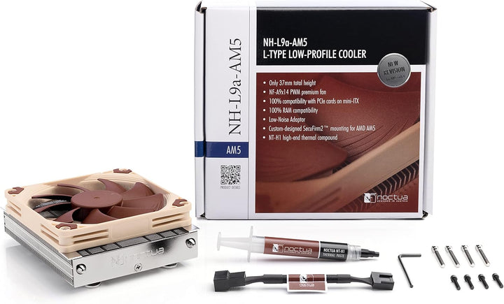 Noctua NH-L9a-AM5, Premium Low-Profile Kühler für AMD AM5 (Braun)