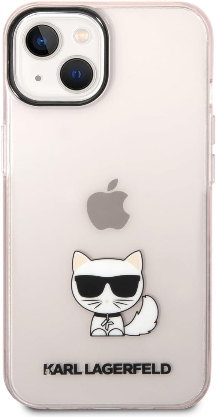KARL LAGERFELD KLHCP14MCTTRI hülle für iPhone 14 Plus 6,7" hardcase rosa/pink Transparent Choupette