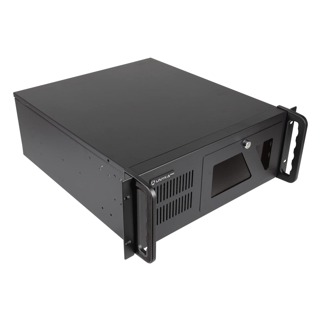 Unykach UK4229 EVO Rack-Gehäuse, Tiefe 480 mm, 2 USB3.0, 1 x 120 mm Lüfter und 2 x 80 mm Lüfter, Sch