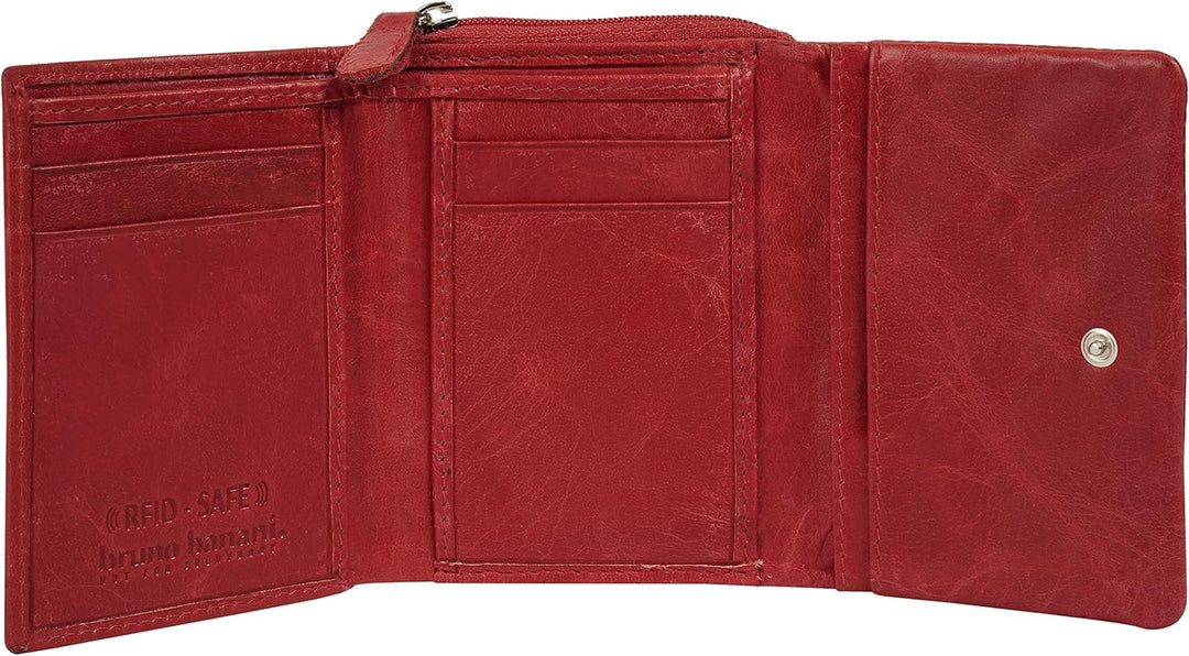 bruno banani Geldbörse Echt Leder rot Damen - 021753, Rot