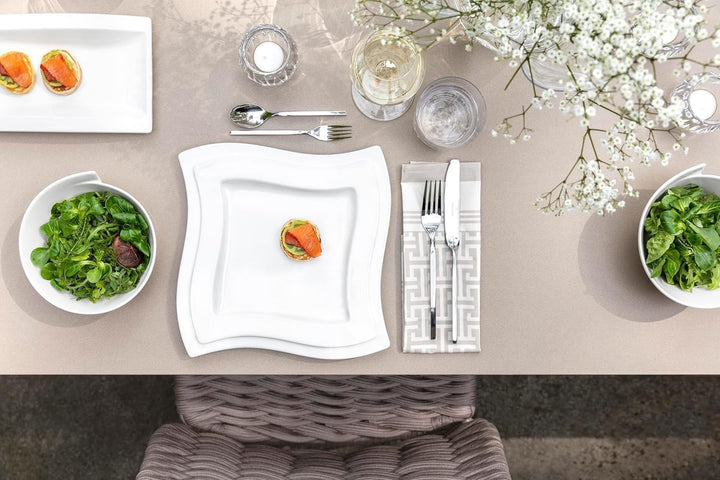 Villeroy & Boch - NewWave Tafelbesteck 70-teilig Silber, Spülmaschinenfest, Besteck Set für 12 Perso