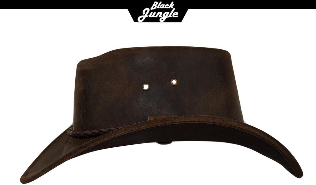 Black Jungle Kimbolton Lederhut, Westernhut, Australienhut, Cowboyhut S Braun, S Braun