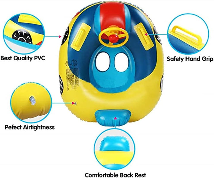 Kinder Aufblasbarer Schwimmring Pool Float Sitz Boot Nettes Auto Baby Floatie Sicherer Sitz Schwimme