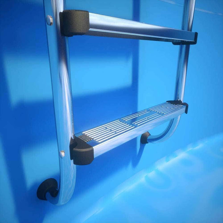 Astral Pool Tiefbeckenleiter 4 Stufen - WEIT, Edelstahl V2A, für eingelassene Schwimmbecken mit Eine
