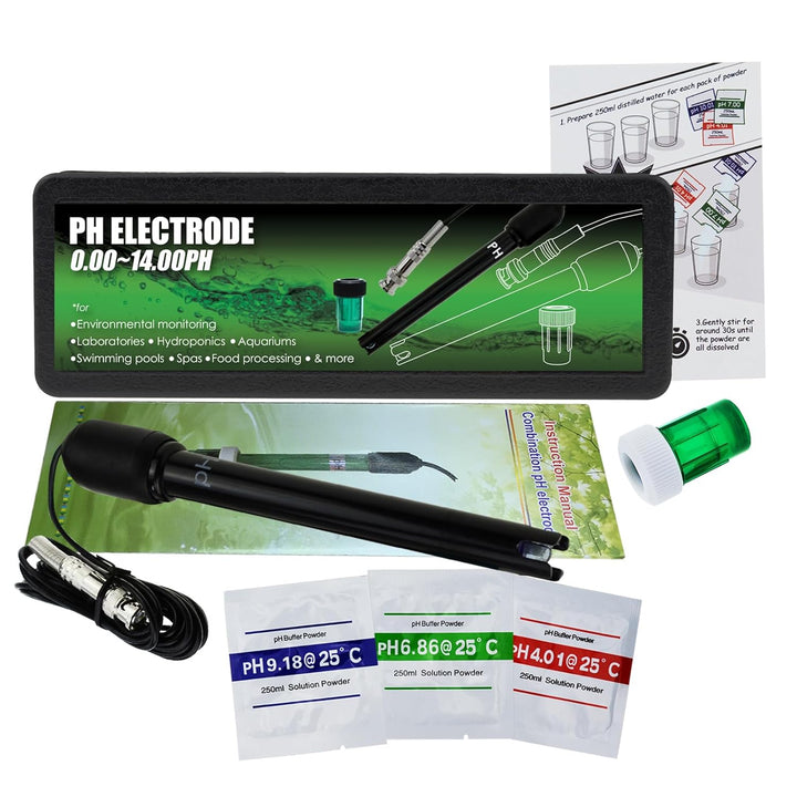 Lange Karosserie pH Elektrode mit BNC Steckdose Sonde 300cm Kabel 0-14pH für pH Meter, pH Regler pH