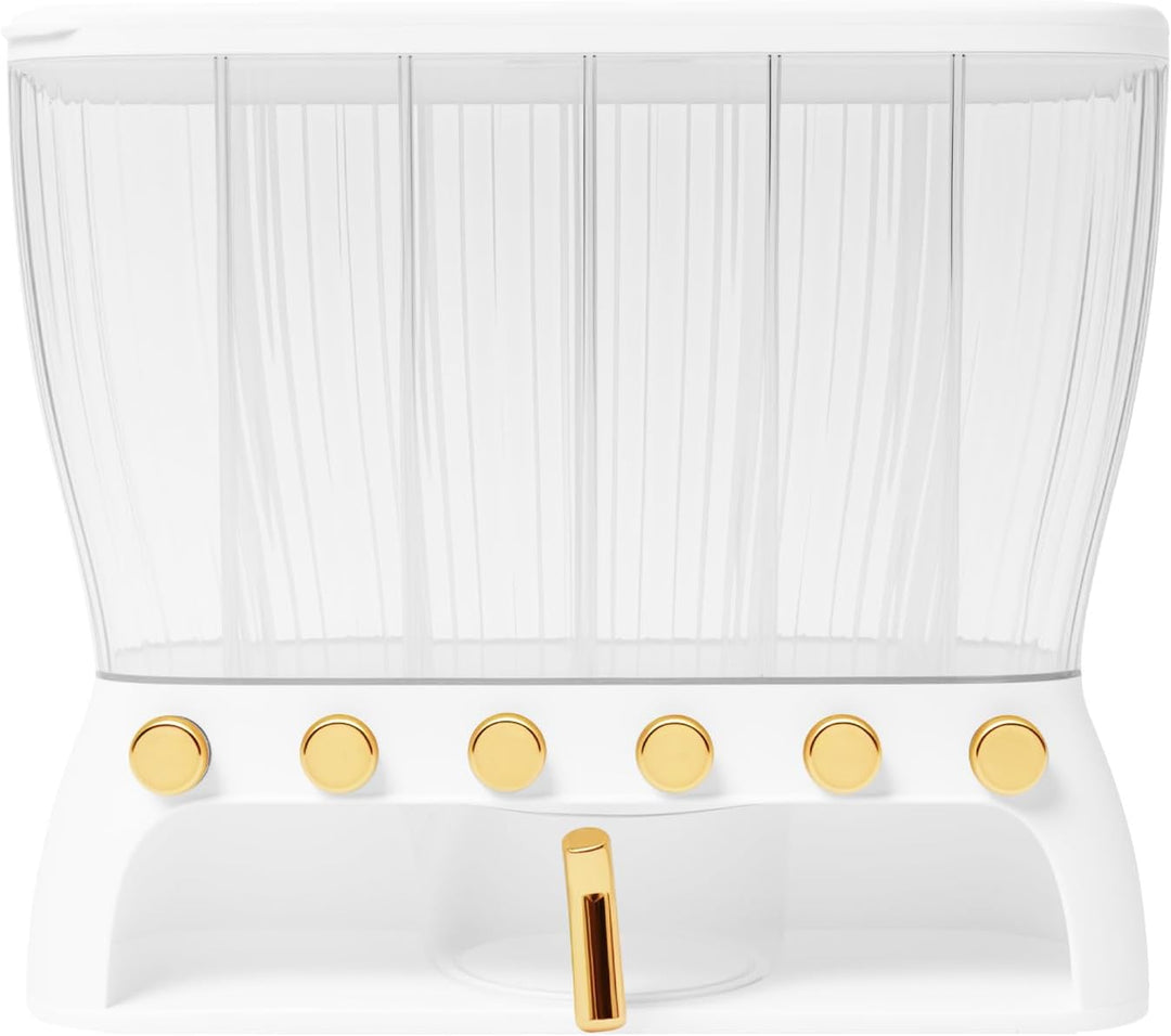 6 Gitter Müslispender CerealienspenderMüsli Getreidespender mit Deckel Reisspende Küche Trockenfutte