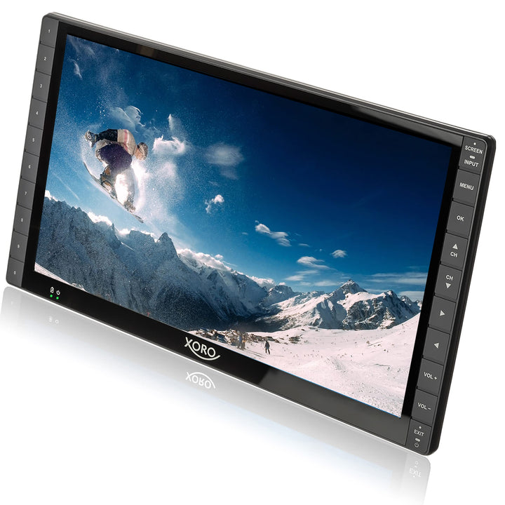 XORO PTL 1400 V2 - 14 Zoll Tragbarer FullHD DVB-T/T2 Fernseher mit eingebauten Akku, HDMI IN, USB 2.
