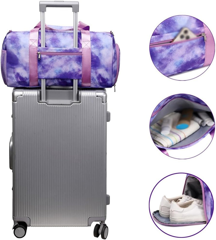 Kimwadalh Kinder Reisetaschen Mädchen Tanztasche Sporttasche Mädchen Schulsporttasche Mädchen Ballet