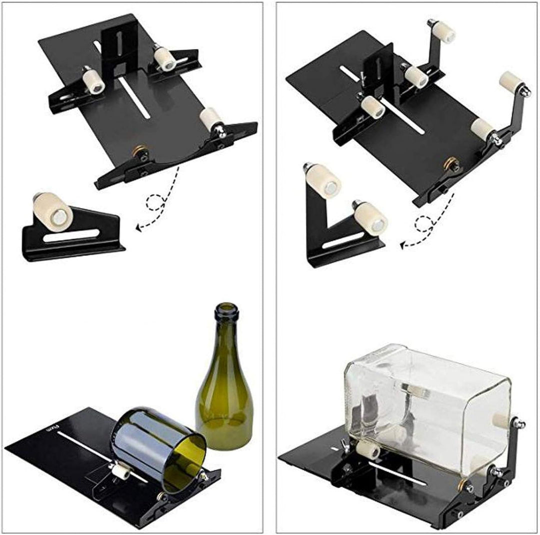 Glasflaschenschneider, Glasschneider für Flaschen, Glasflaschenschneider-Schneidwerkzeug-Kit Quadrat