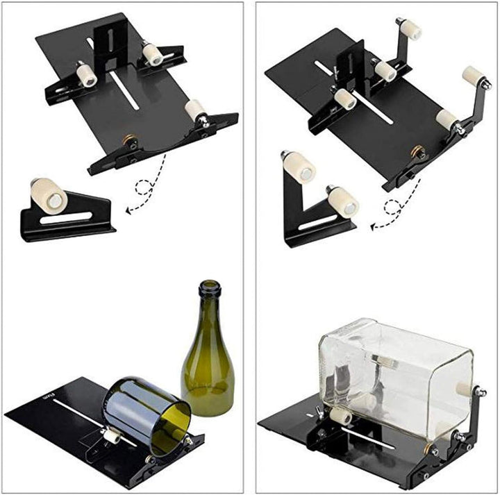 Glasflaschenschneider, Glasschneider für Flaschen, Glasflaschenschneider-Schneidwerkzeug-Kit Quadrat