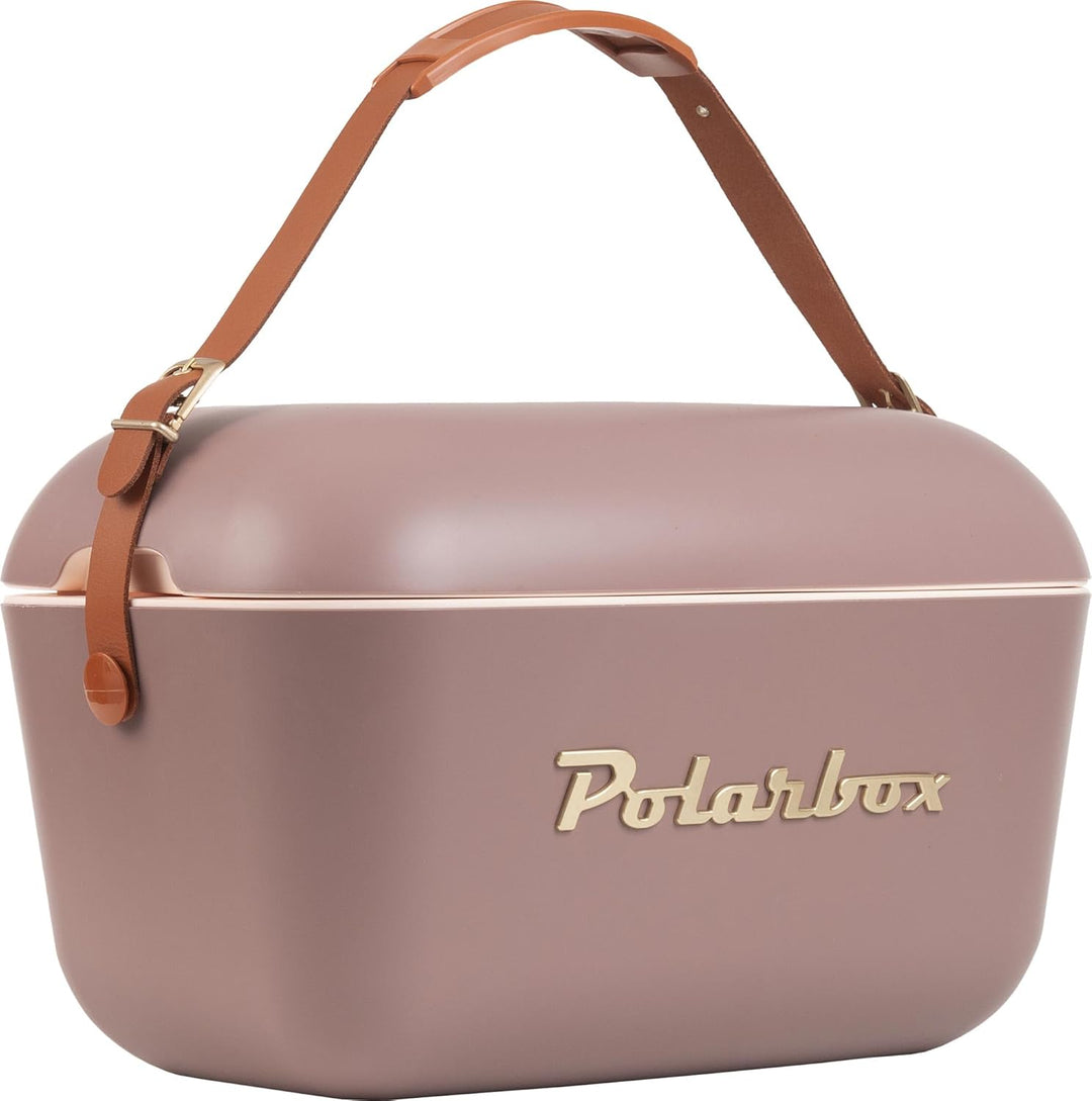 Kühlbox, 12 l, Gold, Braun mit goldfarbenen Details. POLARBOX Braun, Gold, Braun, Gold