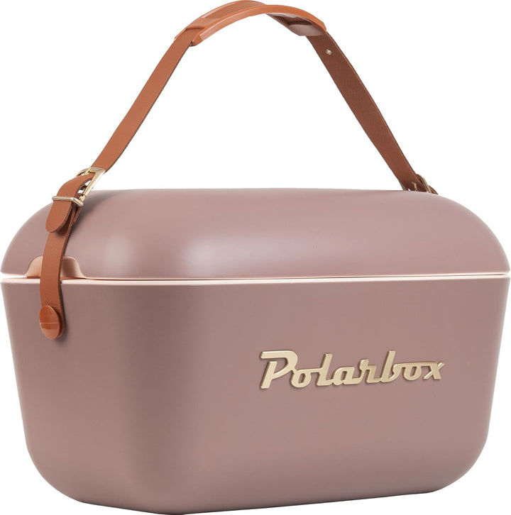 Kühlbox, 12 l, Gold, Braun mit goldfarbenen Details. POLARBOX Braun, Gold, Braun, Gold