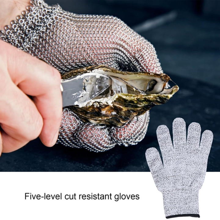 Austernmesser, Austern-Öffnungshandschuhe, Schutzstufe 5, Abriebfest, Austern-Shucker-Set, Austern-Ö