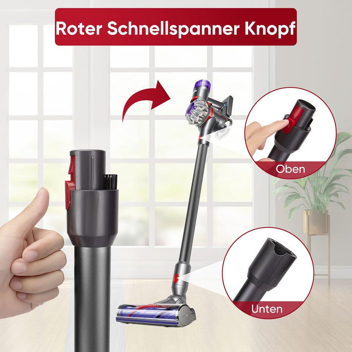 Verlängerungsrohr für Dyson V11 V15 V10 V8 V7 Stabstaubsauger,Ersatz Teleskoprohr Schnellspanner Ver