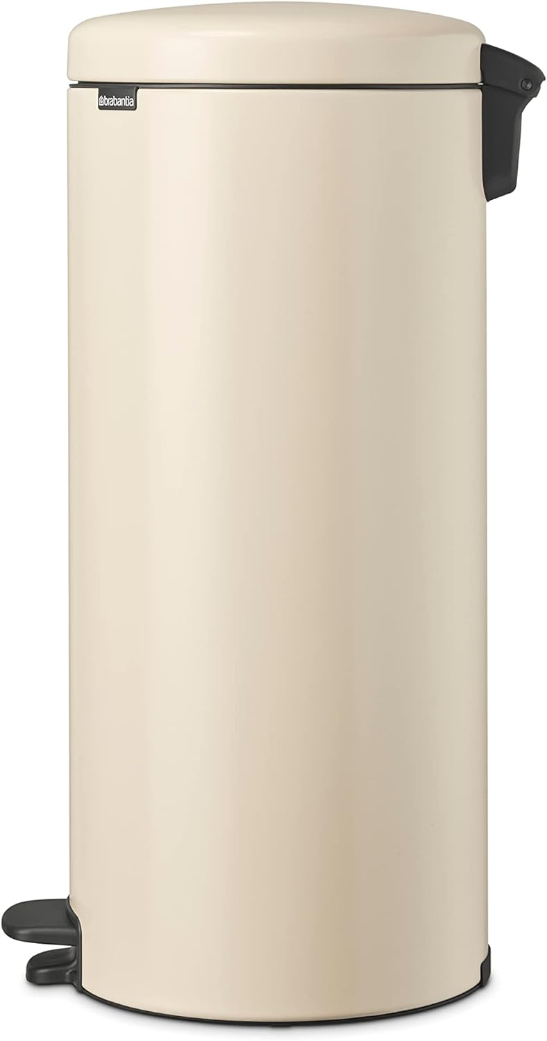 Brabantia - NewIcon Treteimer 30L - Grosse Abfalleimer für die Küche - Sanft Schliessender Deckel -