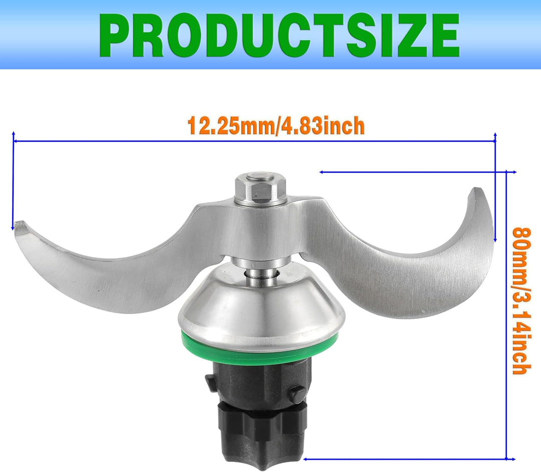 Passend für Vorwerk Thermomix TM5/TM6 Edelstahl Teigmischmesser (mit Dichtungsring) Küchenmaschinen-