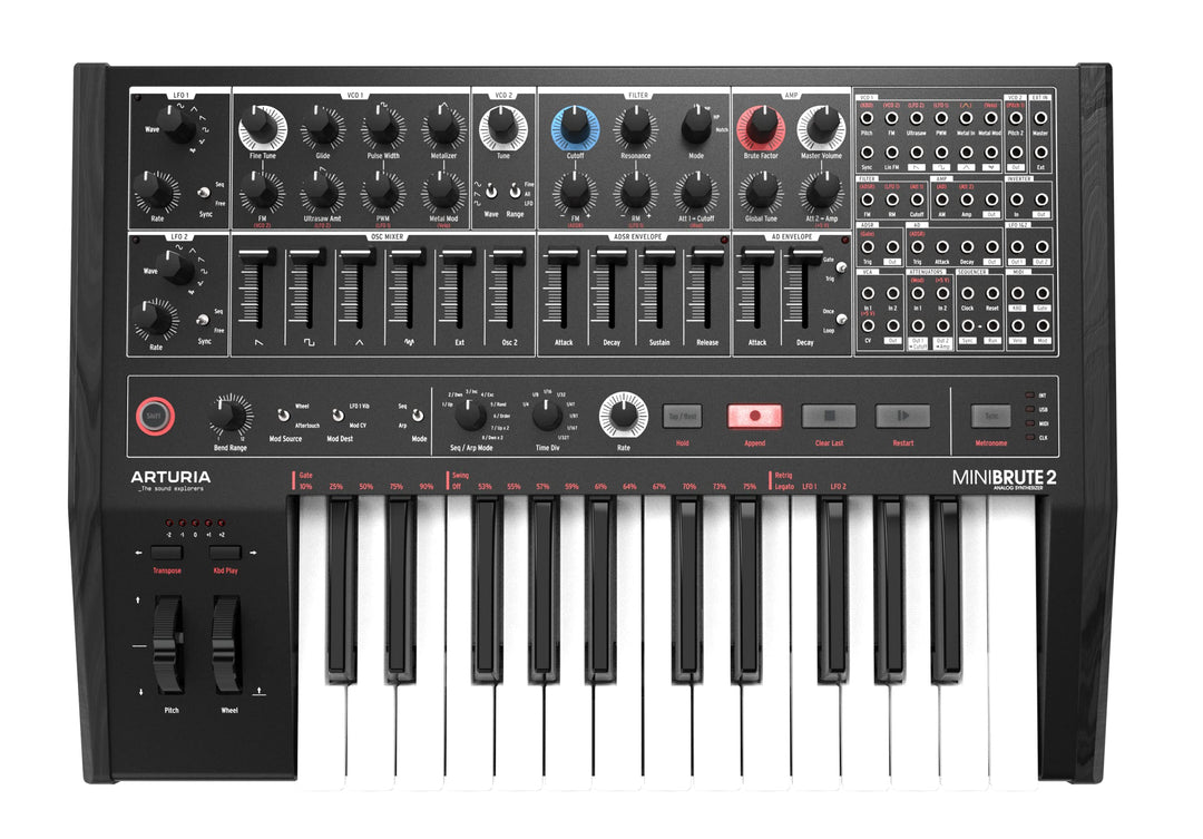 Arturia MiniBrute 2 Noir Schwarz-, Schwarz-