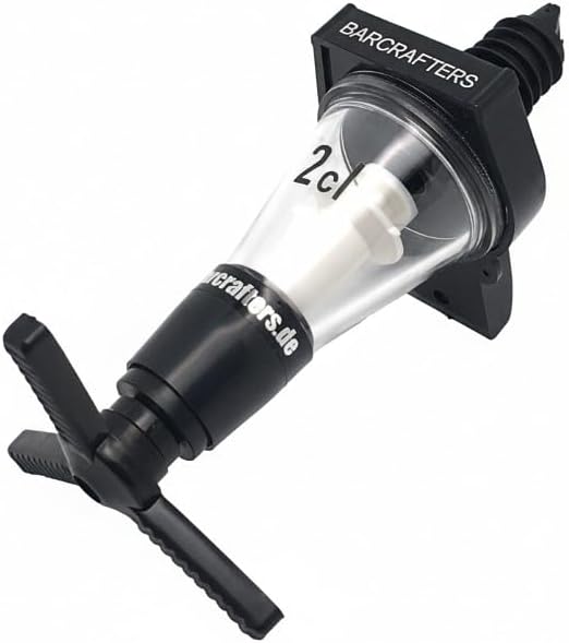 BARCRAFTERS Dosierer Spirituosen Reihenhalterung / 2er Wandhalterung inkl. 2 Portionierer 2 cl | Fla