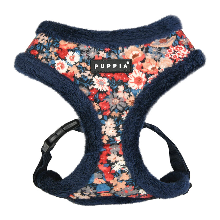 Puppia Gianni Hundegeschirr, Überziehgeschirr, warm, Winter, Blumenmuster, verstellbare Brust, für k