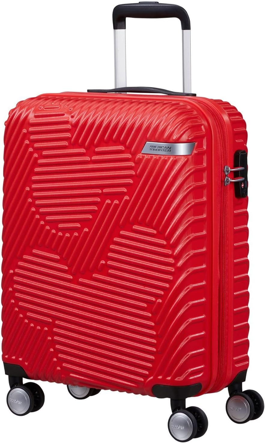 American Tourister Mickey Clouds, Spinner S, Erweiterbar Handgepäck, 55 cm, 38/45 L, Rot (Mickey Cla