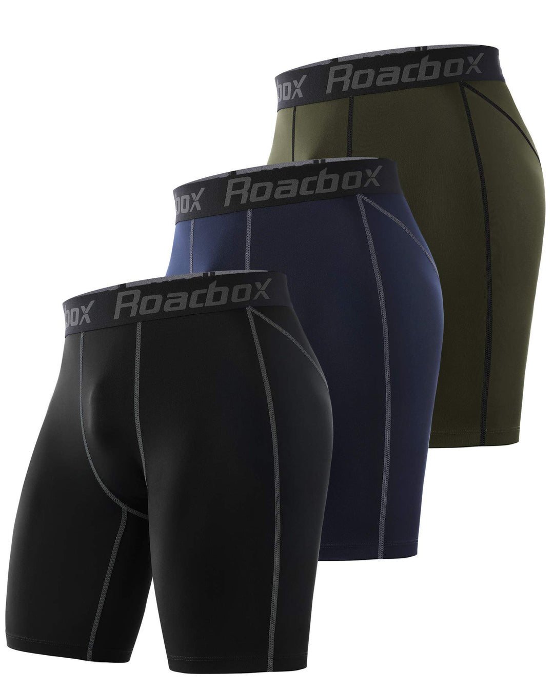 Roadbox 1, 2 oder 3 Pack Herren Kompressionsshorts, Schnelltrocknendes Base Layer Unterhose Tights K