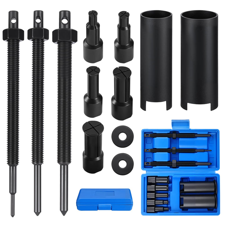 12PCS Motorcycle Inner Bearing Puller Kit, 5 Collets 9-23mm, Blind Hole Bearing Removal Tool Set wit