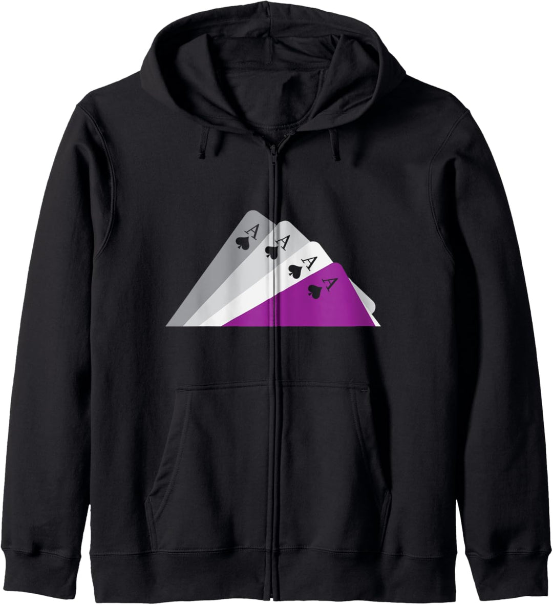 Genderfluid Kartenspiel LGBTQIA CSD Geschenk Ass Asexuell Kapuzenjacke