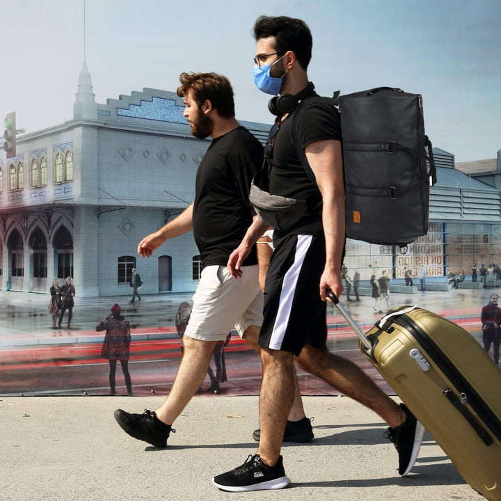 Tragbarer Kleidersack, Herrenkleidersack für Geschäftsreisen, grosse Lederreisetasche mit Schuhfach
