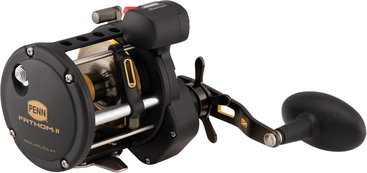 PENN Fathom II Level Wind-Multirolle – Salzwasser-Angelrolle für Boots-, Küsten- und Kajakangeln 30|