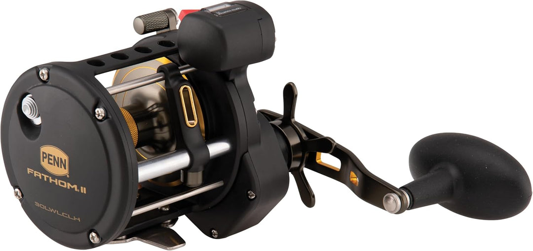 PENN Fathom II Level Wind-Multirolle – Salzwasser-Angelrolle für Boots-, Küsten- und Kajakangeln 30|