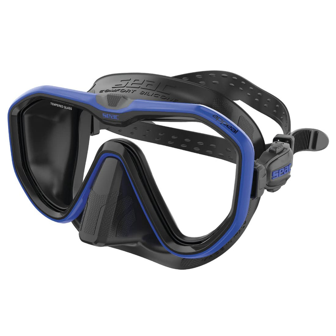 Seac Unisex-Adult Appeal Italien hergestellte Einglas-Tauchmaske mit Einer 3D-Schnalle direkt am Mas