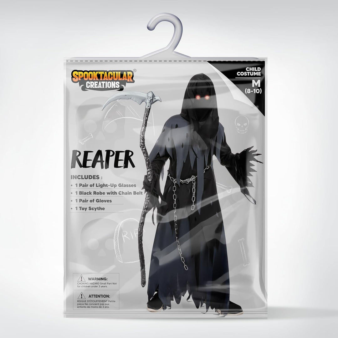 Spooktacular Creations Halloween-Kostüm für Kinder, Jungen, Sensenmann, Grösse S (5–7 Jahre), Medium