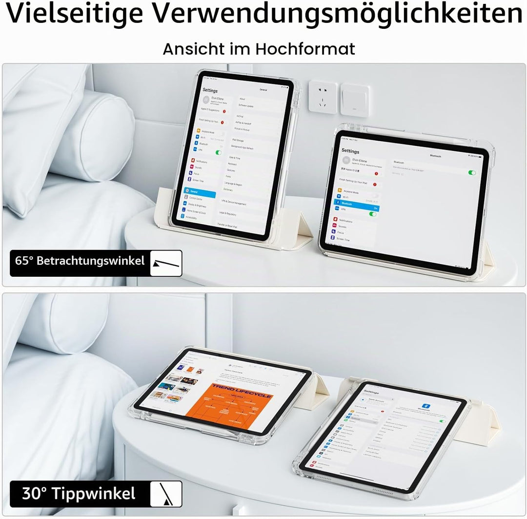 Hülle für iPad (A16) 11 Zoll (2025) &amp; iPad 10. Generation (2022) mit Stifthalter, Stossfeste Schutzh
