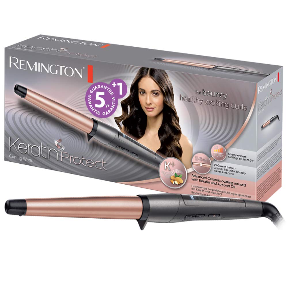 Remington Lockenstab [kegelförmig 19-28mm] Keratin Protect (hochwertige Keramikbeschichtung mit &amp; Ma