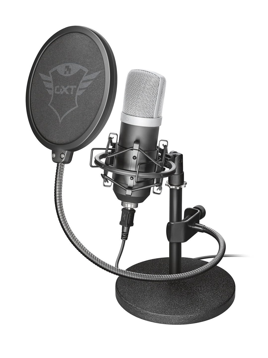 Trust Gaming GXT 252 Emita Studio Mikrofon mit Transportkoffer, Nierencharakteristik, USB Mikrofon f