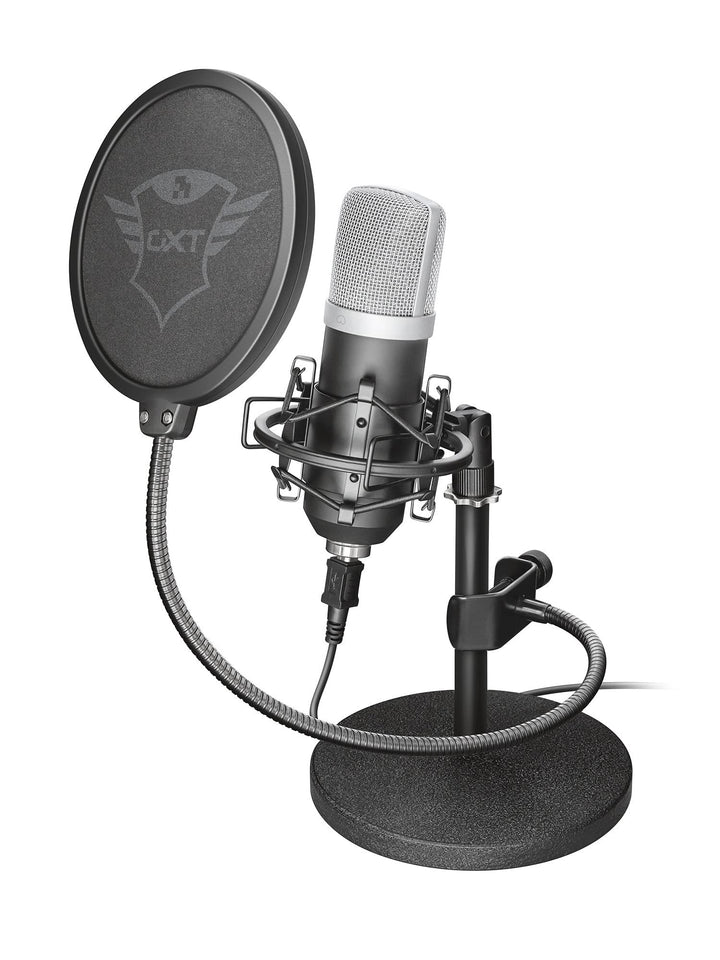 Trust Gaming GXT 252 Emita Studio Mikrofon mit Transportkoffer, Nierencharakteristik, USB Mikrofon f
