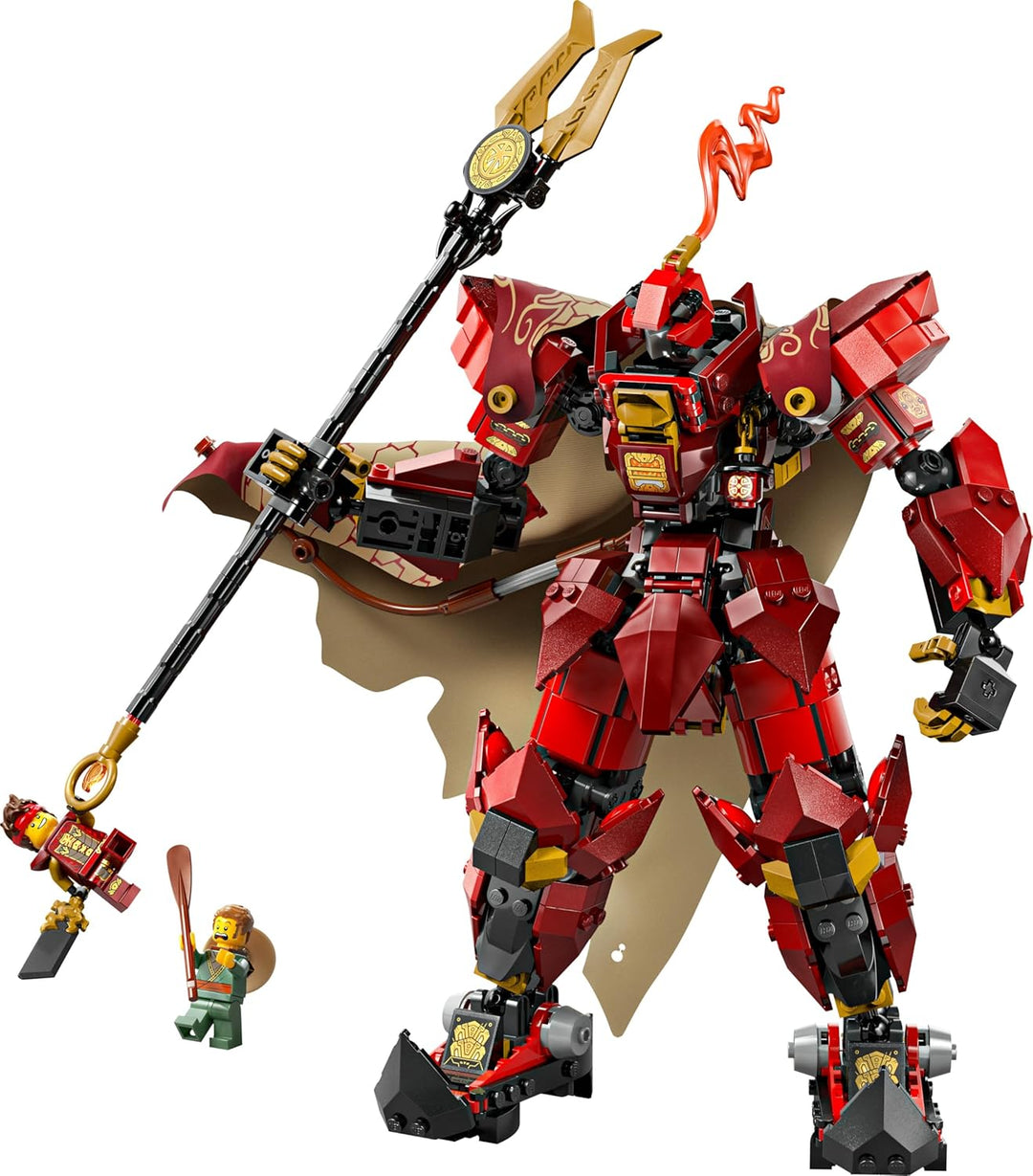 LEGO NINJAGO Der Feuerritter-Mech - Monstrosity Set mit beweglicher Figur, 2 Minifiguren und einem S