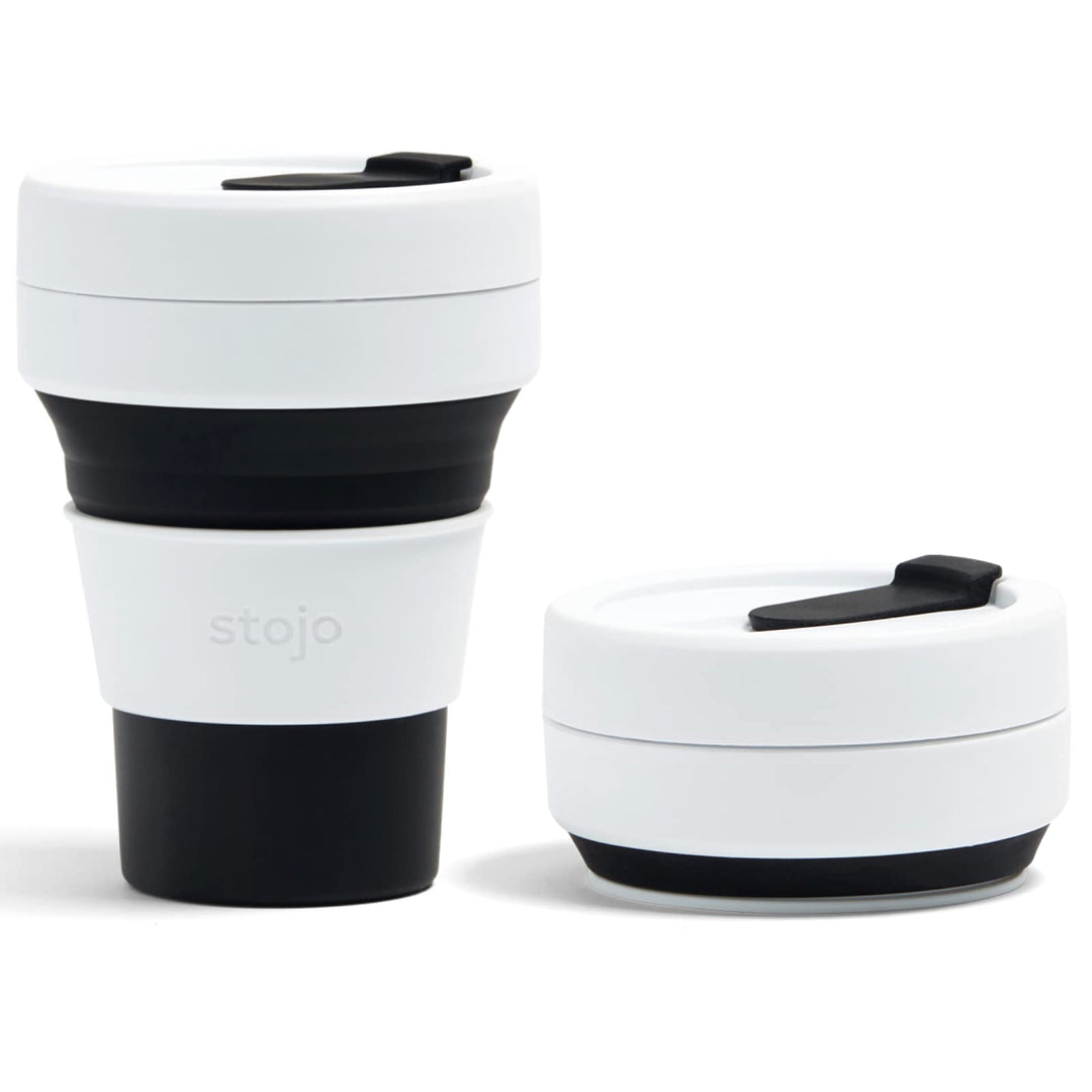 Stojo Collapsible Pocket Cup, Silikon, schwarz, 5 x 13 cm, Schwarz
