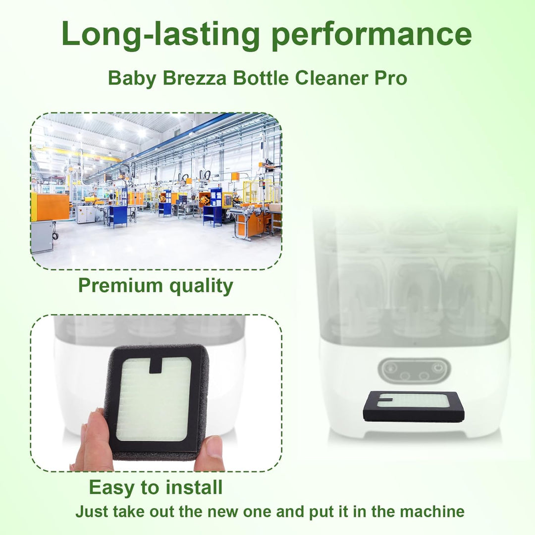 lasuroa 4stk HEPA-Filterersatz Kompatibel mit Baby Brezza Bottle Washer Pro, Hocheffizienter Staub-L