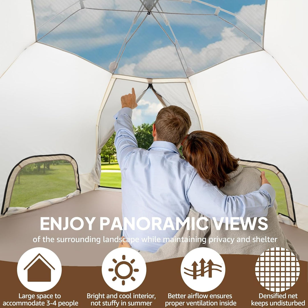 Chihee Pop-Up Stand-up Zelt Camping Zelte, Familien-Kabinenzelt mit Markise Veranda 3-Personen Outdo