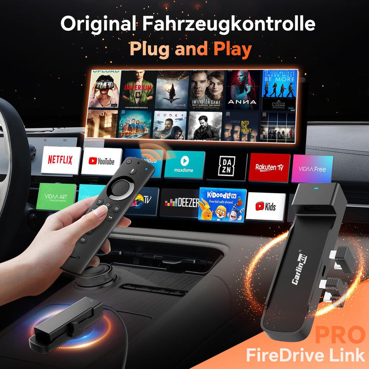 Carlinkit FireDrive Link Pro – TV-Stick-zu-CarPlay-Adapter, wandelt kabelgebundenes CarPlay in HDMI