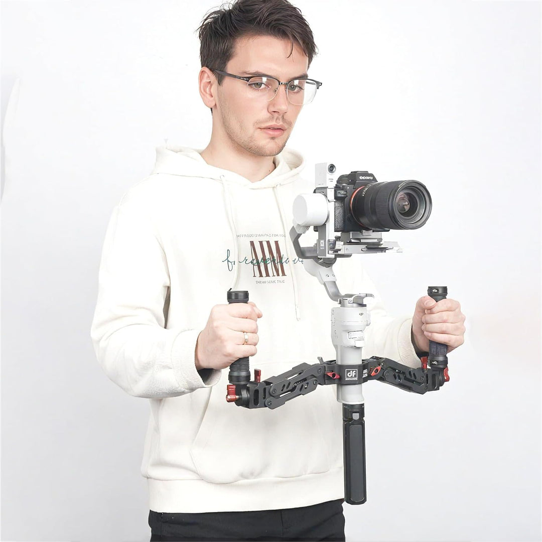 DF DIGITALFOTO Ares Z Achsen Federung Dual Griff Flexible Dämpfung Abnehmbare Dual Grip Gimbal Griff